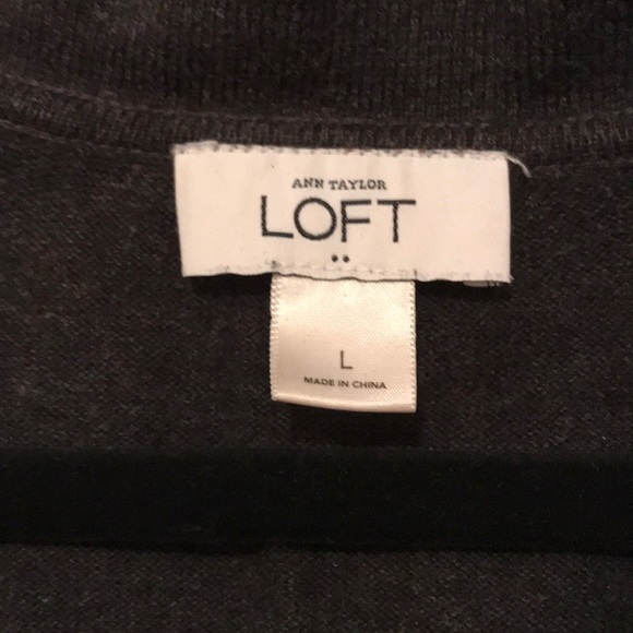 Loft vneck sweater, charcoal grey, large - Picture 2 of 2